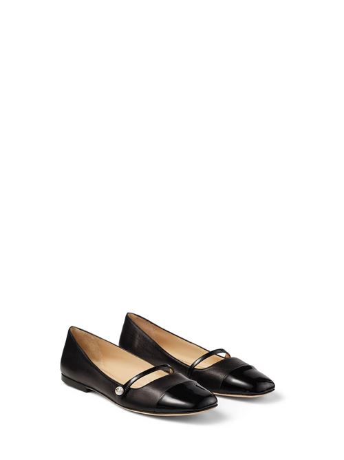  JIMMY CHOO | ELISA FLAT PTZBLACK/BLACK